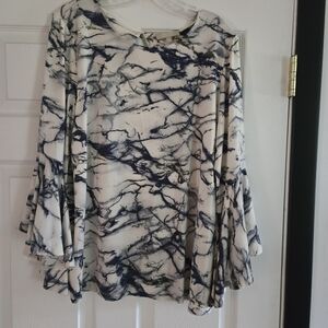 Elegant Marble Print Women's Top